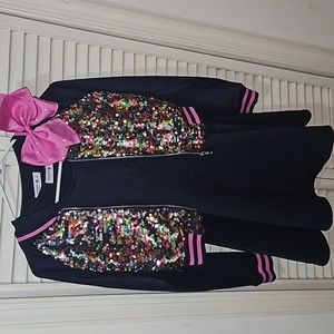 3 pc Navy Blue dress with pink bow 🎀